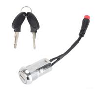 Gdfnmogo Cerradura de puerta eléctrica para scooter eléctrico Kukirin G3 - Cerradura de seguridad con llave, 130 x 20 mm, color plateado