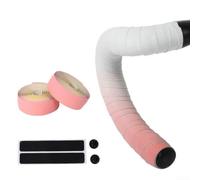 Gdfnmogo Cinta para manillar de bicicleta de carretera degradada, absorbe los golpes, antideslizante, para ciclismo, paseos largos, entrenamiento, carreras, juego de agarre cómodo (rosa)