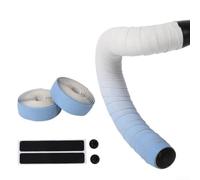 Gdfnmogo Cinta para manillar de bicicleta de carretera degradada, absorción de golpes, antideslizante, para ciclismo, paseos largos, entrenamiento, carreras, juego de agarre cómodo (azul)