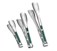 Gdfnmogo Clip de alimentos de acero inoxidable para pan y barbacoa, 17,5 x 3,5 cm / 23,5 x 4,5 cm / 28,5 x 4,5 cm, pinzas de cocina de varios tamaños para asar, hornear, servir (7812304-3 piezas)