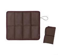 Gdfnmogo Cojín de asiento plegable a prueba de humedad para acampar al aire libre, almohadilla portátil ligera con tela Oxford 600D y algodón perla (café)