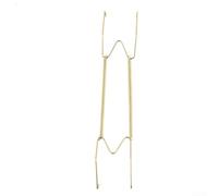 Gdfnmogo Colgador invisible para platos, soportes para exhibición de platos, soporte de gancho de resorte para cables colgantes, soportes ajustables para platos invisibles para pared (14 pulgadas)