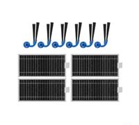 Gdfnmogo Compatible con Ecovacs-X11 OMNI-CYCLONE Robot Partes: filtros HEPA más 6 cepillos laterales, bordes de limpieza profunda, juego de repuesto simple sin herramientas