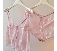Gdfnmogo Conjunto de pijama de encaje para mujer, cuello en V, sin mangas | Chaleco sin mangas con cuello en V, detalle de ribete de encaje, pantalones cortos a juego, diseño de color sólido