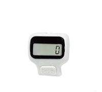 Gdfnmogo Contador electrónico de mano con pantalla LED, clicker ergonómico para contar hasta 99,999, botón silencioso duradero, agarre cómodo (blanco)