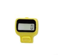 Gdfnmogo Contador electrónico de mano con pantalla LED, clicker ergonómico para contar hasta 99,999, botón silencioso duradero, agarre cómodo (amarillo)