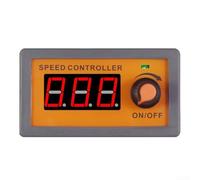 Gdfnmogo Controlador de velocidad digital para PWM para motores CC sin escobillas 5-30V Voltaje de entrada con codificador de visualización Control giratorio 0-100% Rango de ajuste de velocidad