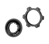 Gdfnmogo Convertidor de anillo de bloqueo de buje, para adaptador de freno de disco de bloqueo central a 6 pernos, acabado anodizado de aleación de aluminio 6061, pieza de ciclismo segura, para