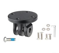 Gdfnmogo Convertidor de montaje para computadora de bicicleta con agujero roscado para cámara de acción, adaptador de aleación de aluminio compatible con soportes de bicicleta, incluye tornillos y
