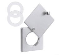 Gdfnmogo Cubierta de mirilla para visor de puerta, kit de tapa de seguridad, acabado cepillado de aleación de zinc grueso, mango giratorio a prueba de polvo, instalación autoadhesiva (cepillado)