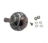 Gdfnmogo DAIWA 23/EXCELER/For LT Reel - Pomo redondo de agarre de bola, fibra de carbono + para aleación de aluminio CNC, 50 x 36 mm, 0.6 onzas, para reparación de caña de pescar (marrón)