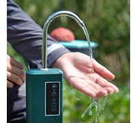 Gdfnmogo Dispensador de agua de pesca impermeable con bombeo automático y oxigenación para vivir bien, tecnología de sensor integrada, material ABS (verde)