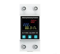 Gdfnmogo Disyuntor protector de recuperación 1A-63A ajustable con protección contra fugas, sobrecorriente, sobretensión y subtensión para uso comercial