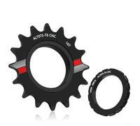 Gdfnmogo Engranaje de bicicleta de una sola velocidad con anillos de bloqueo, Para bicicleta de engranaje fijo, Piñón de volante de aleación de aluminio 7075, casete ligero mecanizado CNC, para pista
