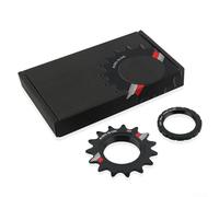 Gdfnmogo Engranaje de una sola velocidad para engranaje fijo para bicicleta, volante de aleación de aluminio 7075 con anillo de bloqueo, para mecanizado de precisión CNC, ligero para chasis de