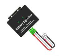 Gdfnmogo Equilibrador de batería de 2 x 12 V 24 V para serie de plomo-ácido y litio, ecualizador 0-5 A con pantalla LED, carcasa de aluminio, terminales M8, cable de 1 m, compatible con FBA052S