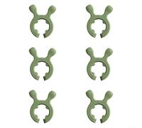 Gdfnmogo Espátula de silicona con mango de olla, resistente al calor hasta 230 °C, clip de prevención de quemaduras y hervidumbre para utensilios de cocina, juego de 6 piezas (verde)