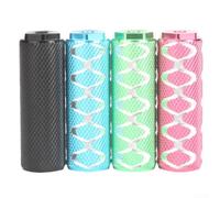 Gdfnmogo Estriberas de aleación de aluminio, estriadas de metal para eje delantero y trasero, clavijas de acrobacias de bicicleta todoterreno con accesorios de montaje (negro)