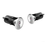 Gdfnmogo Extremo de manillar de bicicleta de aluminio anodizado, para barras de 15-23,5 mm, barra de aleación ligera con herramienta hexagonal, para ciclismo MTB de carretera, ajuste seguro (plata)