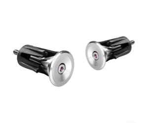 Gdfnmogo Extremo de manillar de bicicleta de aluminio anodizado, para barras de 15-23,5 mm, barra de aleación ligera con herramienta hexagonal, para ciclismo MTB de carretera, ajuste seguro (plata)