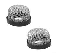 Gdfnmogo Filtro de malla aireador de malla de rosca hembra de 3/4 pulgadas, filtro de acero inoxidable para sistema de agua de bomba Livewell, negro y plateado, 2.25 x 1.25 pulgadas (2 piezas)