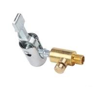 Gdfnmogo For_Presta a for_Schrader Adaptador de cabezal de bomba de bicicleta, pieza de portabrocas inflable de cobre con liberación rápida, abrazadera de boquilla de alta presión para válvula
