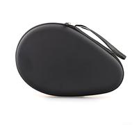 Gdfnmogo Funda rígida para raqueta de tenis de mesa, cubierta de EVA, a prueba de golpes, bolsa de almacenamiento protectora para 2 paletas y pelotas de ping pong, forma de calabaza (negro) (1)