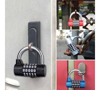 Gdfnmogo Gdfnmogo - Candado de combinación mecánica de 5 dígitos resistente, aleación de zinc, cerradura de seguridad para armario y armario con código ajustable, diseño antirrobo (negro)