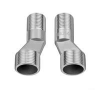 Gdfnmogo Grifo con pie curvo en ángulo, adaptador de grifo de esquina ajustable de 40 grados, para baño, cocina, fontanería (estilo largo)