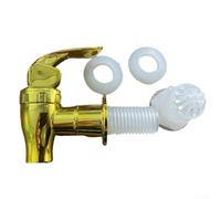 Gdfnmogo Grifo dispensador de bebidas de repuesto para dispensadores de agua y bebidas, plástico PP con tubo de 17 mm de diámetro, grifo plateado/dorado para el hogar y P (plateado)