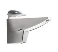 Gdfnmogo Grip Shelf - Soporte de zinc pulido para acolchado o partición de escritorio, vidrio modificable de aleación con abrazadera plateada antideslizante, Var mantiene el acabado (L)