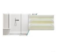 Gdfnmogo Guía inferior para puerta de ducha corrediza, riel de plástico de 3 pulgadas para mamparas de ducha de cristal, se adapta a 7/16 pulgadas de grosor con altura de pared de 9/16 pulgadas, color