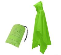 Gdfnmogo Impermeable multiusos tres en uno, poliéster 210T PU5000MM recubierto ligero para senderismo, montañismo, pesca con bolsa de almacenamiento (verde fruta)
