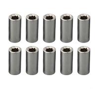Gdfnmogo Juego de 10 adaptadores cuadrados de 1/4 pulgadas a vástago hexagonal de 1/4 pulgadas, kit convertidor de puntas de destornillador de acero al cromo vanadio para taladro eléctrico o mano