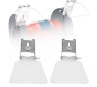 Gdfnmogo Juego de 2 protectores de ojos para amoladora de banco, protectores de seguridad de acero inoxidable y ABS con soportes, pantalla transparente a prueba de polvo, compatible con