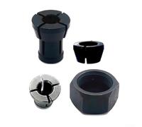 Gdfnmogo Juego de 4 pinzas de acero para brocas de 6,35 mm, 6 mm, 8 mm, compatible con Makita RP0900K RT0701C M361 3608B RT0702C RT0700CX2, accesorios de portabrocas de larga duración