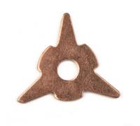 Gdfnmogo Juego de 50 almohadillas de arandela mixtas para accesorios de soldadura por puntos, arandelas de reparación de carrocería de acero chapado en cobre para tirar de abolladuras, rectas