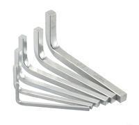 Gdfnmogo Juego de 6 llaves de cabeza cuadrada, llave de 4 vías en forma de L, ajuste preciso para tornillos cuadrados, tamaños de 3 a 8 mm, construcción de acero al cromo vanadio