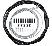 Gdfnmogo Juego de carcasa de cable de freno y cambio de bicicleta, para bicicleta de carretera mecánica, kit completo con manguera de cubierta exterior y extremos de cable, negro (juego de cables de