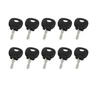Gdfnmogo Juego de llaves de maquinaria de construcción, 10 piezas de llaves de encendido de repuesto para BOBCAT y para BOMAG, OEM 14603 14607, acero inoxidable y plástico, negro,