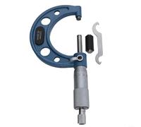 Gdfnmogo Juego de micrómetros exteriores de 0 a 75 mm con escala de rosca, graduación de 0.01 mm, herramienta de medición OD de acero al carbono para medición de diámetro externo, tope de trinquete