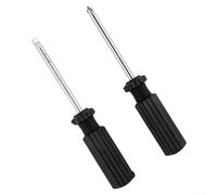 Gdfnmogo Juego de mini destornilladores de precisión, 2 piezas de 4 mm ranurados y para cabeza Phillips 45#, herramientas de reparación manual de acero para el hogar, manualidades, desmontaje de