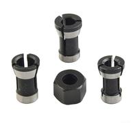 Gdfnmogo Juego de portabrocas de acero al carbono M15 con 6 mm, 6,35 mm, 8 mm de diámetro, accesorios convertidores de máquina de corte (6,35 mm)