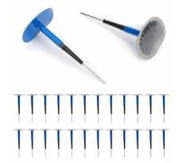 Gdfnmogo Kit de 24 parches de reparación de pinchazos de neumáticos de hongos, cabeza de 36 mm, vástago de 4 mm, goma natural para coche, camión, motocicleta, autobús y neumáticos de vehículos