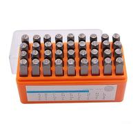 Gdfnmogo Kit de 36 piezas de estampado de metal de acero al cromo vanadio con herramientas de perforación de números y letras de 6 mm para hacer joyas, cuero, madera y manualidades de metal, (2 mm)