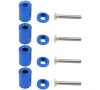 Gdfnmogo Kit de elevación espaciador de capó de aluminio, 6 mm de altura para una mejor ventilación del motor y disipación del calor, ajuste de aleación ligera estilo carreras para la mayoría de los
