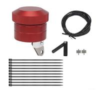 Gdfnmogo Kit de lubricador de cadena de motocicleta Sistema de taza de aceite automático de aleación de aluminio, para todas las motocicletas de transmisión por cadena Reemplazo directo (rojo)
