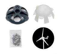 Gdfnmogo Kit de tapa de buje de turbina de viento de acero con tornillos y tuercas, compatible con turbinas horizontales de 3/5/6, vida útil duradera al aire libre, se adapta a ejes de 17 mm (5)
