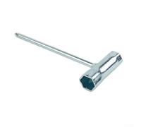 Gdfnmogo Llave de vaso de acero inoxidable de 13 mm y 20 mm con cabeza de destornillador ranurada, llave combinada chapada en zinc compatible con motosierras de gasolina, cepillo (17,5 mm y 19,5 mm)