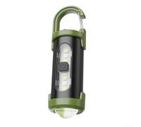 Gdfnmogo Llavero multifunción con gancho, mini linterna LED para camping, senderismo, lectura, mantenimiento, patrulla nocturna, resistente al agua (1 unidad)
